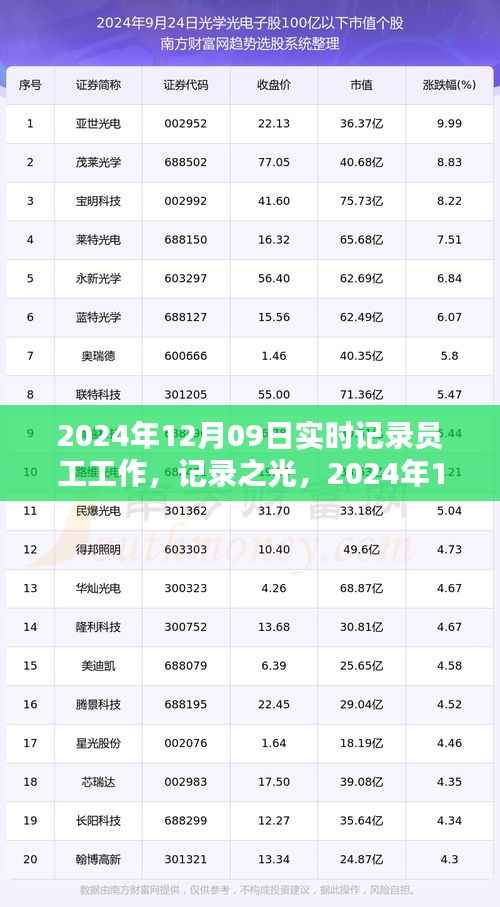 记录之光，员工工作实录 2024年12月09日