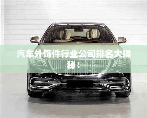 汽车外饰件行业公司排名大揭秘!