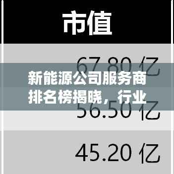 新能源公司服务商排名榜揭晓,行业领军者榜单大揭秘!