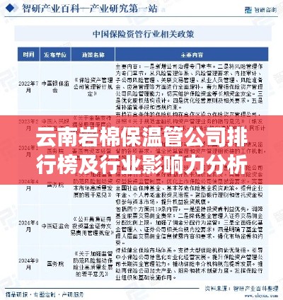 云南岩棉保温管公司排行榜及行业影响力分析